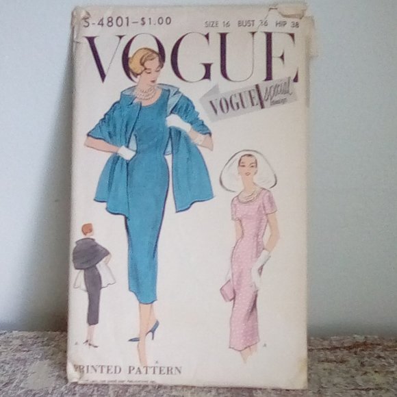 Vogue Other - Vintage Vogue #54801 Dress/Stole/Pattern